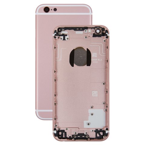 Корпус для Apple iPhone 6S, рожевий, з тримачем SIM карти, з боковими кнопками