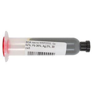 BGA паста Interflux WSP2006, 30 см3, sn 62%, pb 36%, ag 2%
