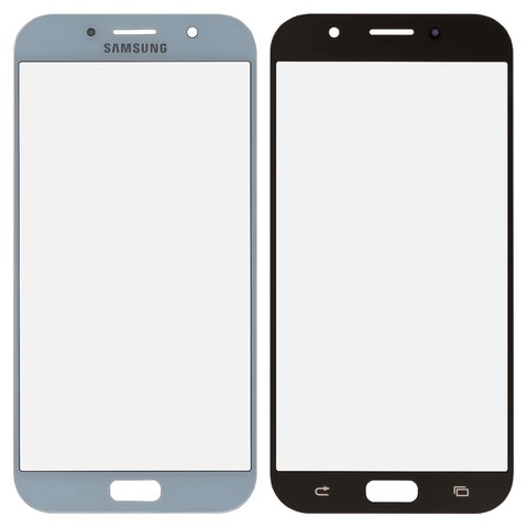 Стекло корпуса для Samsung A720F Galaxy A7 2017 , синее