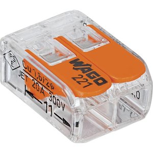 Клема самозатискна на 2 проводи WAGO 221 412