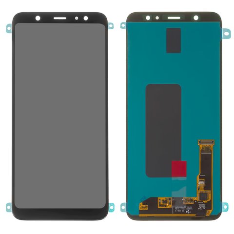 Дисплей для Samsung A605 Dual Galaxy A6+ 2018 , чорний, без рамки, Оригінал переклеєне скло 