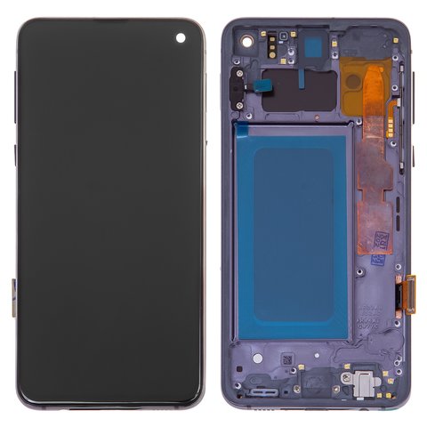 Дисплей для Samsung G970 Galaxy S10e, чорний, з рамкою, Оригінал переклеєне скло 