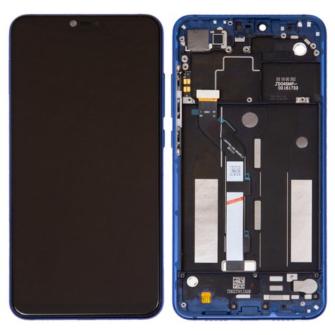 Дисплей для Xiaomi Mi 8 Lite 6.26", синій, з рамкою, High Copy, M1808D2TG