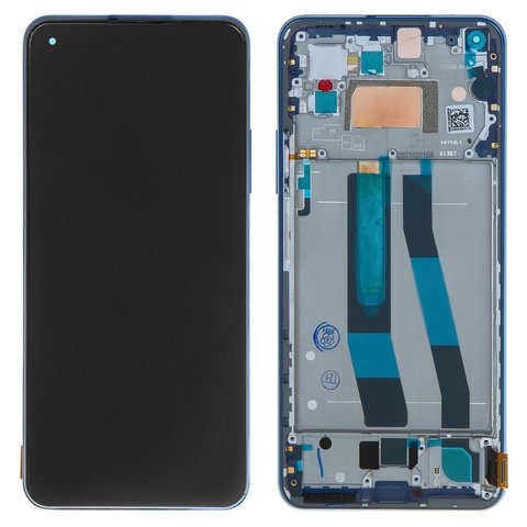 Дисплей для Xiaomi 11 Lite, 11 Lite 5G, синій, з рамкою, Original PRC , #WM6556Z21 1