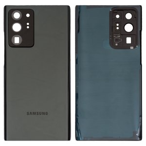 Задня панель корпуса для Samsung N985F Galaxy Note 20 Ultra, чорна, із склом камери