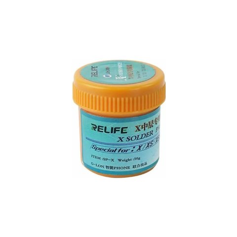 BGA паста RELIFE SP X, Sn 42%, Bi 58%, 158 °C, 50 г