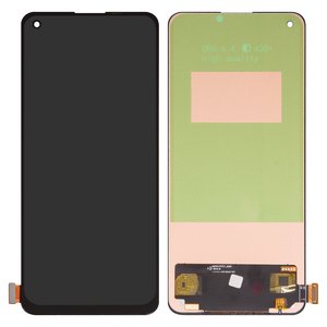 Дисплей для Realme GT 5G, GT Master; OnePlus Nord 2 5G, Nord 2T, Nord CE 5G; Oppo Reno5 4G, Reno5 5G, Reno6, черный, без рамки, Сopy, CPH2159, PEGM00, PEGT00, CPH2145, AMS643YE01