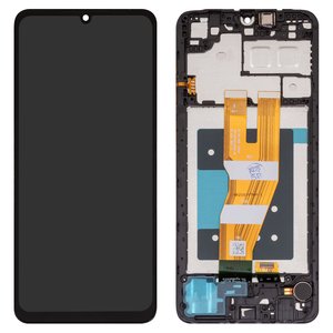 Дисплей для Samsung A055 Galaxy A05, черный, с рамкой, Box 