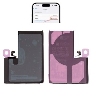 Акумулятор для iPhone 14 Pro Max, Li ion, 3.86 В, 4860 мАг, збільшена ємність, без помилки, A2830 , genuine IC