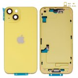 Корпус для iPhone 14, жовтий, з тримачем SIM-карти, з боковими кнопками, Original (PRC), EU version