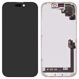 Дисплей для iPhone 17, чорний, з рамкою, Оригінал (переклеєне скло)