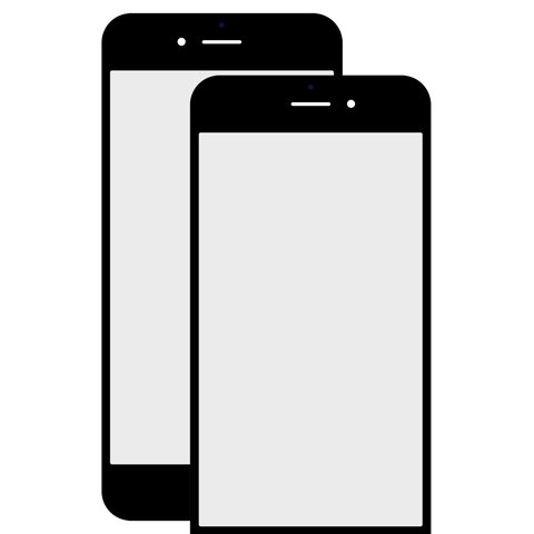 Vidrio de carcasa puede usarse con Apple iPhone 6S, 2.5D, negro, PRC