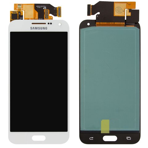 Дисплей для Samsung E500 Galaxy E5; Samsung, белый, Оригинал переклеено стекло 