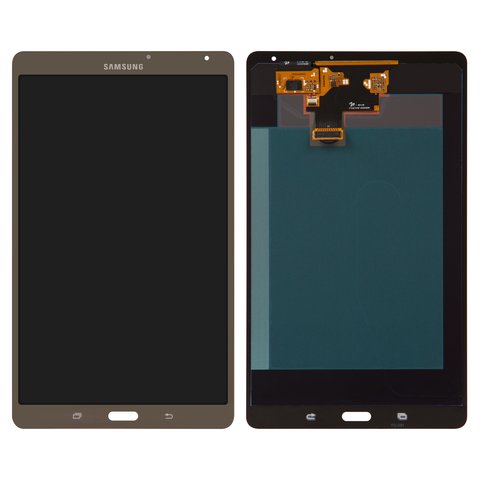 LCD compatible with Samsung T700 Galaxy Tab S 8.4, bronze, version Wi Fi , without frame, Wi Fi 