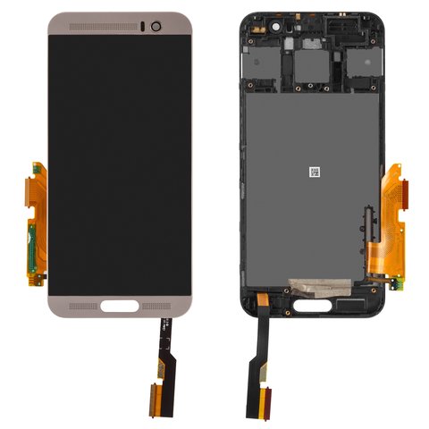LCD compatible with HTC One M9+, silver 