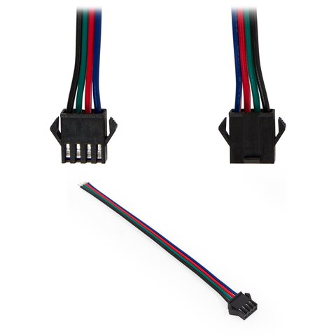 Cable con conector de 4 pines JST tipo "macho"  para tiras de luces LED RGB SMD 5050,  WS2813