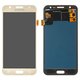 LCD compatible with Samsung J500 Galaxy J5, (golden, without adjustment of light, without frame, Copy, (TFT))