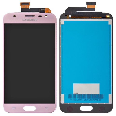 Pantalla LCD puede usarse con Samsung J330 Galaxy J3 2017 , rosado, con ajuste de brillo, Best copy, sin marco, Copy