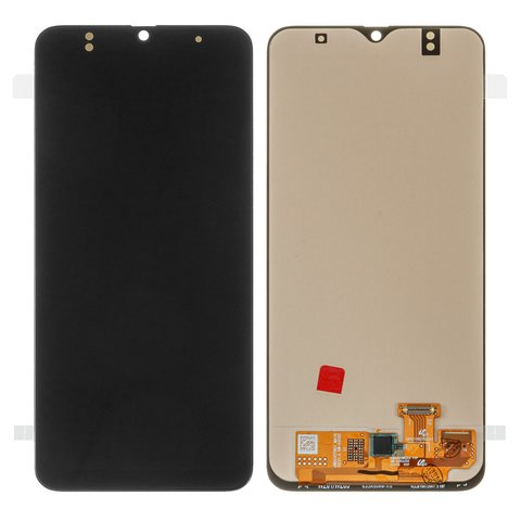 LCD compatible with Samsung A305 Galaxy A30, black, without frame, High Copy, with wide edge, OLED  