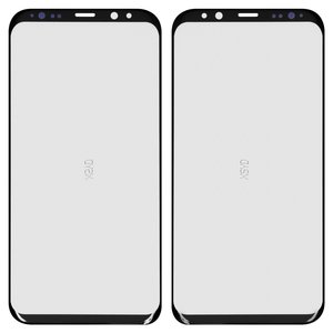 Housing Glass compatible with Samsung G955F Galaxy S8 Plus, with OCA film, black 