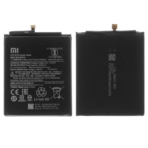 Batería BM4F puede usarse con Xiaomi Mi 9 Lite, Mi A3, Mi CC9, Mi CC9e, Li Polymer, 3.85 V, 4030 mAh, Original PRC 