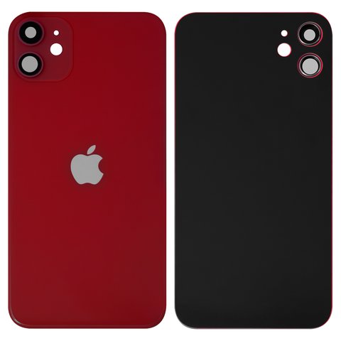 Housing Back Cover compatible with iPhone 11, red, with camera lens, small hole 