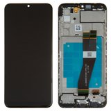 Дисплей для Samsung A037G Galaxy A03s, черный, с рамкой, Original (PRC), c черным шлейфом, (162x72 mm)