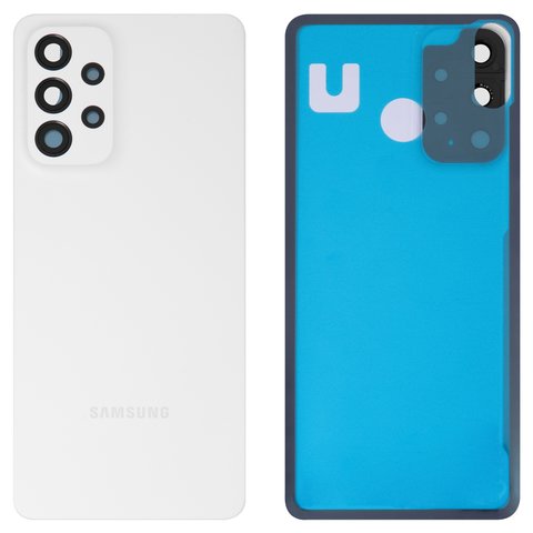 Housing Back Cover compatible with Samsung A336 Galaxy A33 5G, white, with camera lens 