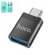 Adaptador Hoco UA17, USB tipo C a USB 3.0 tipo A, USB tipo-A, USB tipo C, gris, #6931474762016