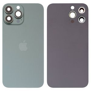 Housing Back Cover compatible with iPhone 13 Pro Max, green, with camera lens, alpine Green, small hole 