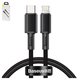 USB Cable Baseus High Density Braided, (USB type C, Lightning, 100 cm, 20 W, black) #CATLGD-01