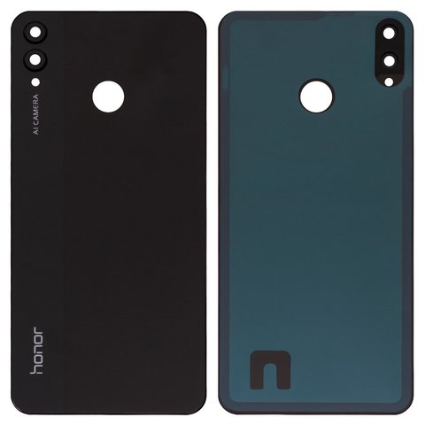 Housing Back Cover compatible with Huawei Honor 8X, black, with camera lens 