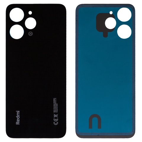 Housing Back Cover compatible with Xiaomi Redmi 12, black 