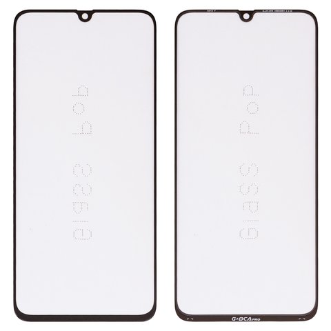 Housing Glass G+OCA PRO compatible with Samsung A705F DS Galaxy A70, with OCA film, black 