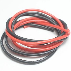 Wire In Silicone Insulation 13AWG, 2.5 mm², 1 m, black, UL3135 