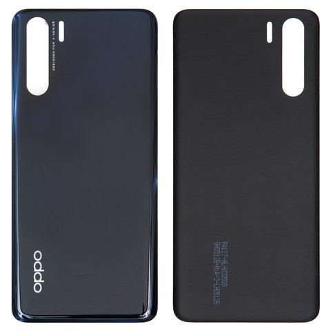 Housing Back Cover compatible with Oppo A91, black, lightening black 
