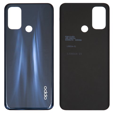 Housing Back Cover compatible with Oppo A53 4G, A53s 4G, black, electric black 