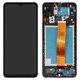 LCD compatible with Samsung M127 Galaxy M12, (black, with frame, (Box))