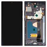Pantalla LCD puede usarse con Samsung N985F Galaxy Note 20 Ultra, negro, con marco, High Copy, (OLED)