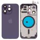 Carcasa puede usarse con iPhone 14 Pro, morado, con botones laterales,  con sujetador de tarjeta SIM, Original (PRC), EU Version, deep purple