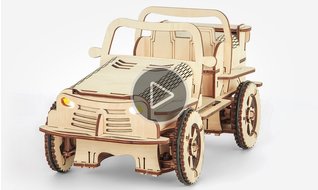 Wooden Construction Kit Bluetooth Controlled EcoBot Buggy Video Review