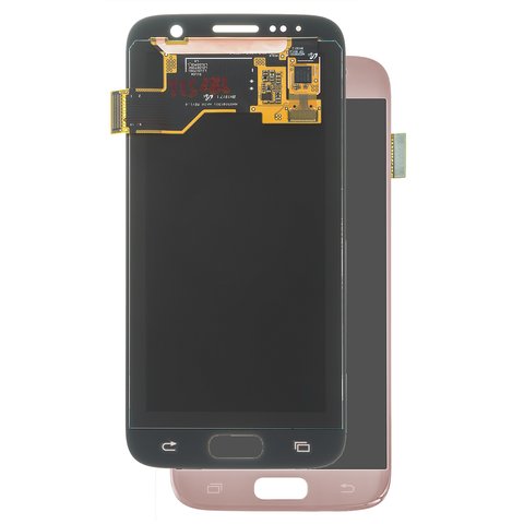 LCD compatible with Samsung G930 Galaxy S7, pink, without frame, Original, service pack  #GH97 18523E GH97 18757E GH97 18761E