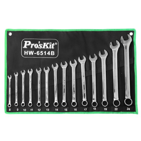 Combination Wrench Set Pro'sKit HW 6514B