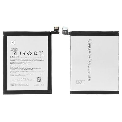 Battery BLP613 compatible with OnePlus 3 A3003, Li Polymer, 3.8 V, 3000 mAh 