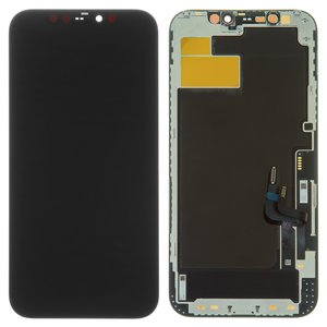 LCD compatible with iPhone 12, iPhone 12 Pro, black, with frame, Original PRC , NEW 