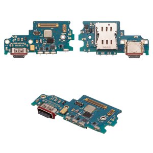 Flat Cable compatible with Samsung G990B Galaxy S21 FE 5G, microphone, charge connector, with SIM connector, Original PRC , charging board 