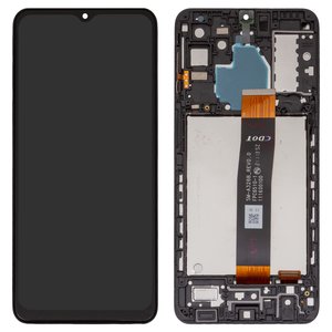 LCD compatible with Samsung A326 Galaxy A32 5G, black, with frame, original change glass  , SM A326B_REV0.0 