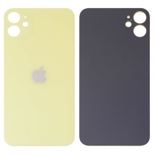 Housing Back Cover compatible with iPhone 11, yellow, no need to remove the camera glass, Original PRC , big hole 