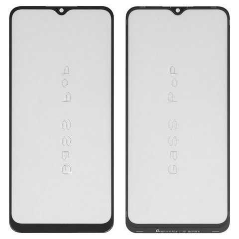 Housing Glass G+OCA PRO compatible with Realme C25, C25s, Narzo 50A; Oppo A16, A16s, A54s, with OCA film, black 