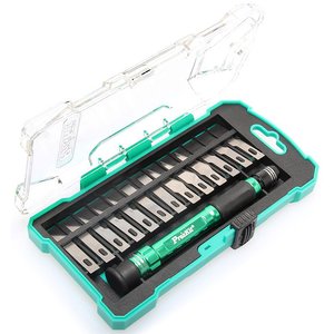 Bisturí con juego de cuchillas reemplazables Pro'sKit PD 398